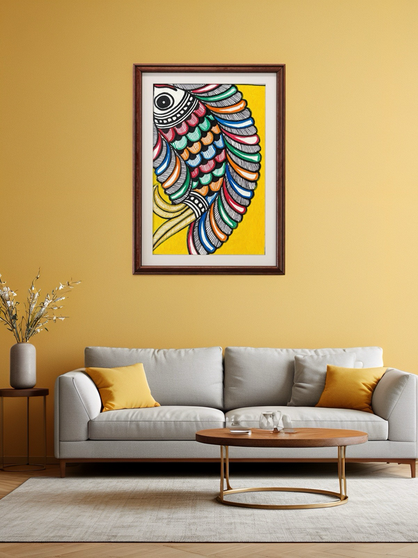 Fish Glory Madhubani Painting