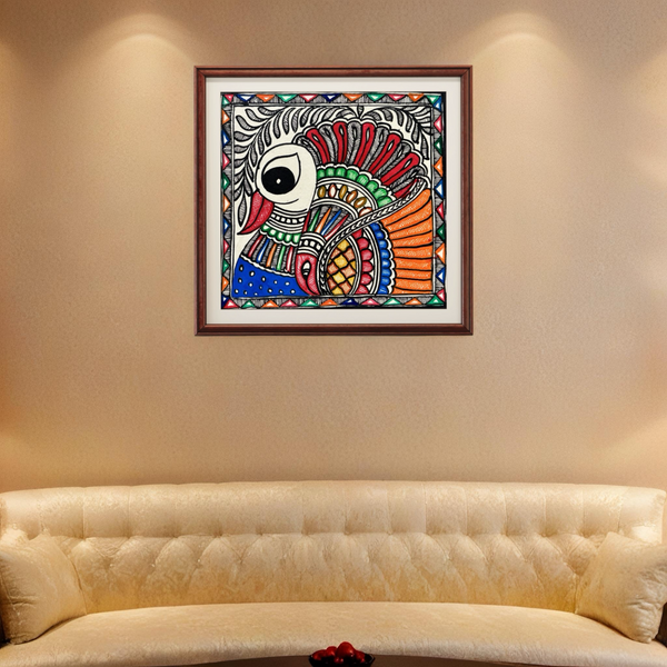 Mor Design Madhubani Painting