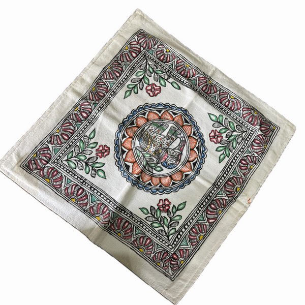 Madhubani painting elephant printed Cushion covers