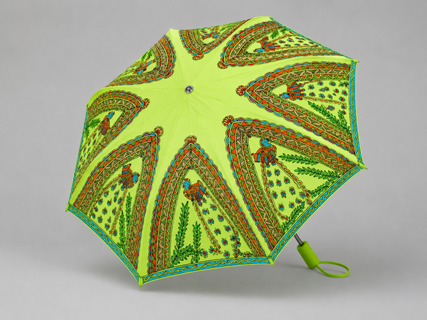 Hand-Painted Madhubani Peacock Umbrella