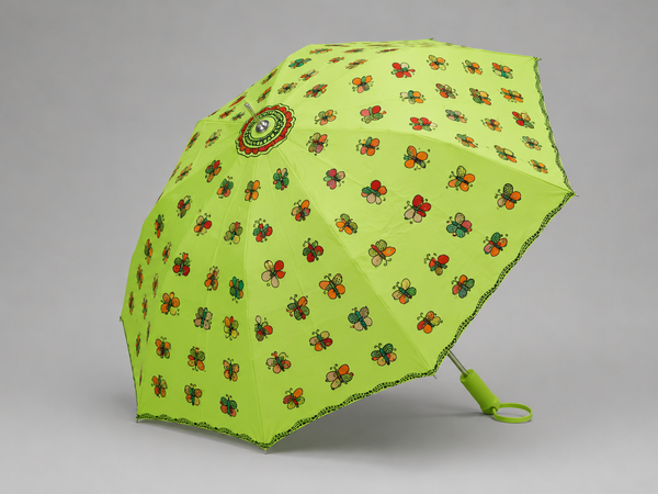 Hand-Painted Madhubani Butterfly Umbrella