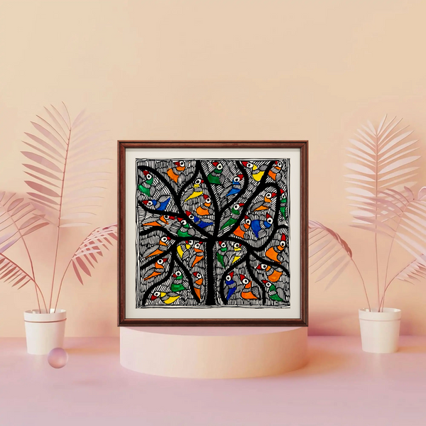 Chidiya Prakriti Madhubani Painting