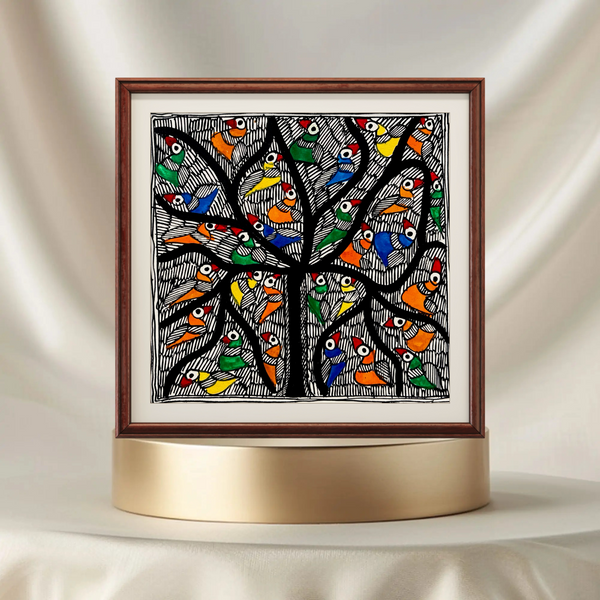 Chidiya Prakriti Madhubani Painting