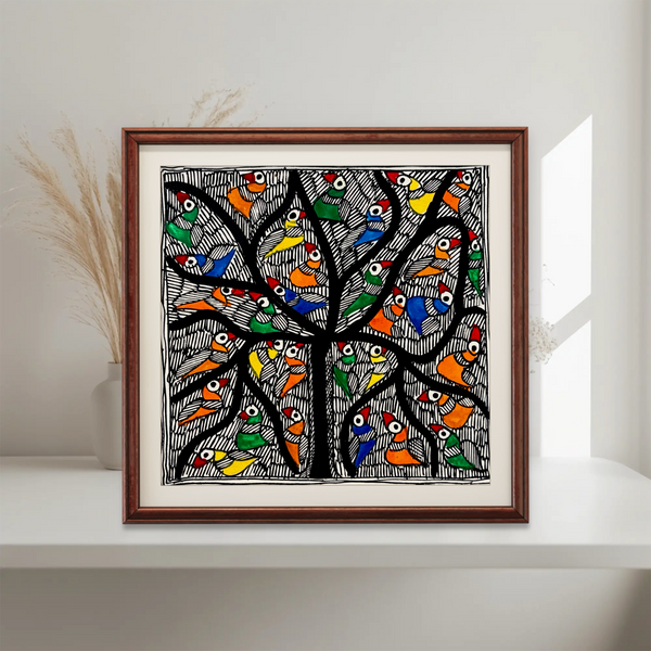 Chidiya Prakriti Madhubani Painting