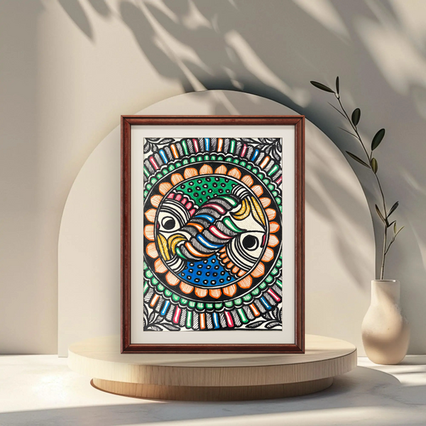 Machhli Jora Madhubani Painting