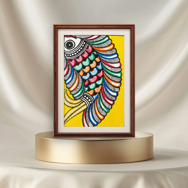 Fish Glory Madhubani Painting