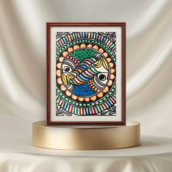 Machhli Jora Madhubani Painting