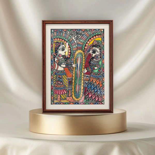 Ram Sita Varmaala Madhubani Painting