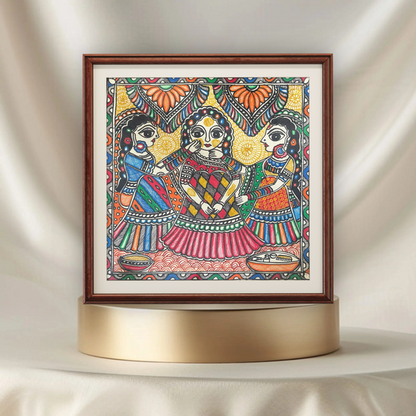 Sita Sakhi Women Madhubani Painting
