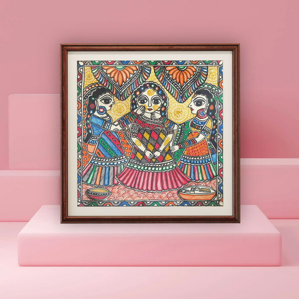 Sita Sakhi Women Madhubani Painting