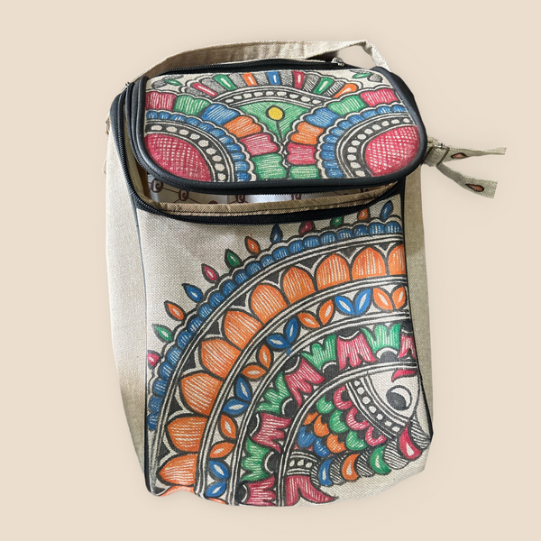 Madhubani Painted Handmade Backpack