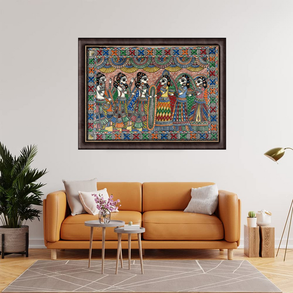 Madhubani Painting Ram Sita Jaymal