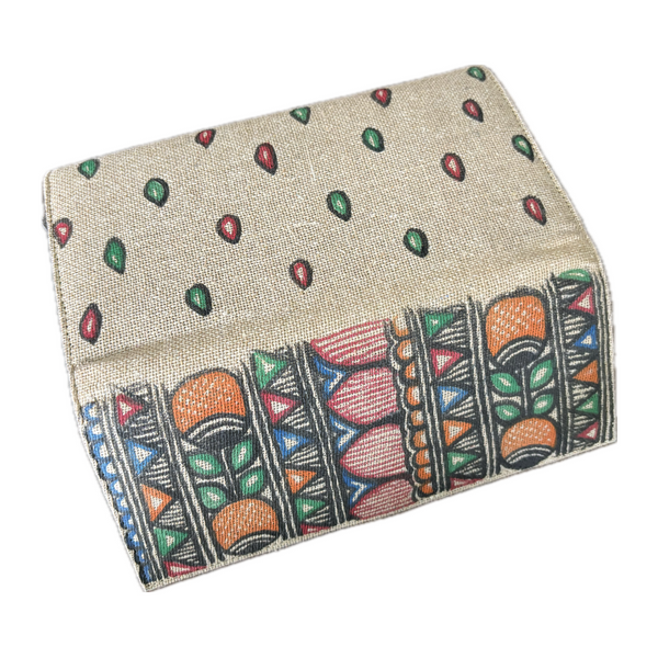 Madhubani Painted Handmade Rectangular Clutch Bag