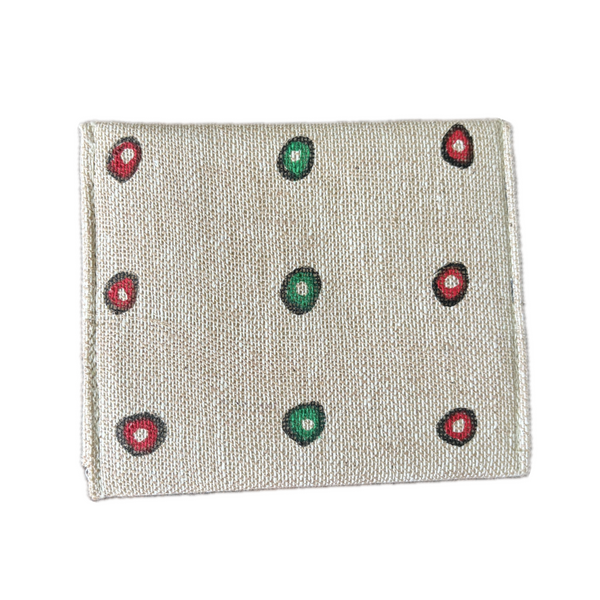 Madhubani Painted Handmade Magnetic Cash Holder Pouch | Peacock Design