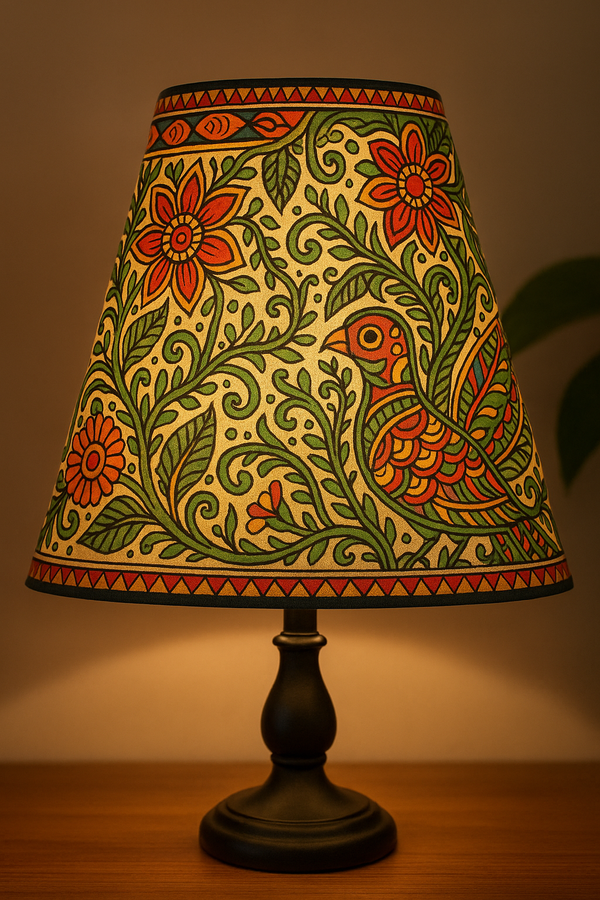 Peacock themed decorative lamp