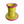 Golden grass art yellow pink pen holder/decorative container
