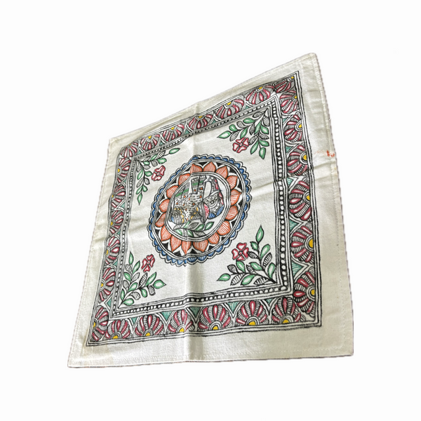 Madhubani painting elephant printed pillow covers