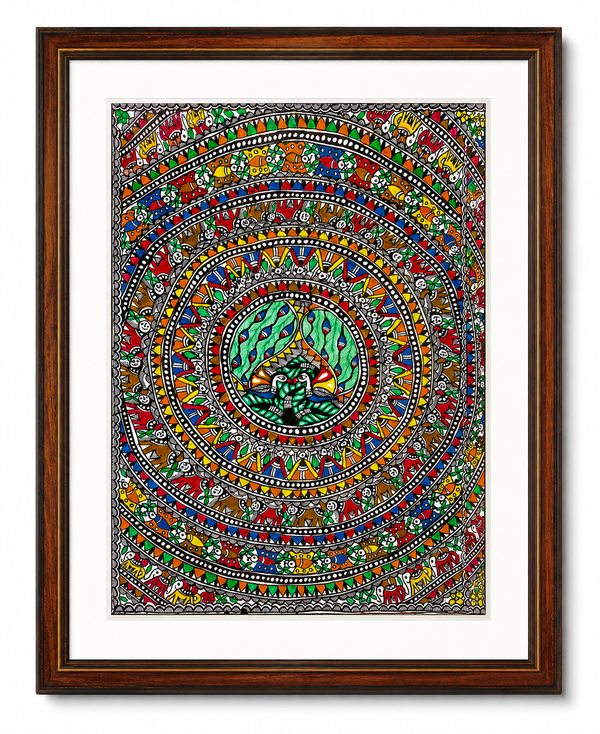 Madhubani Mandala Tree of Life Painting