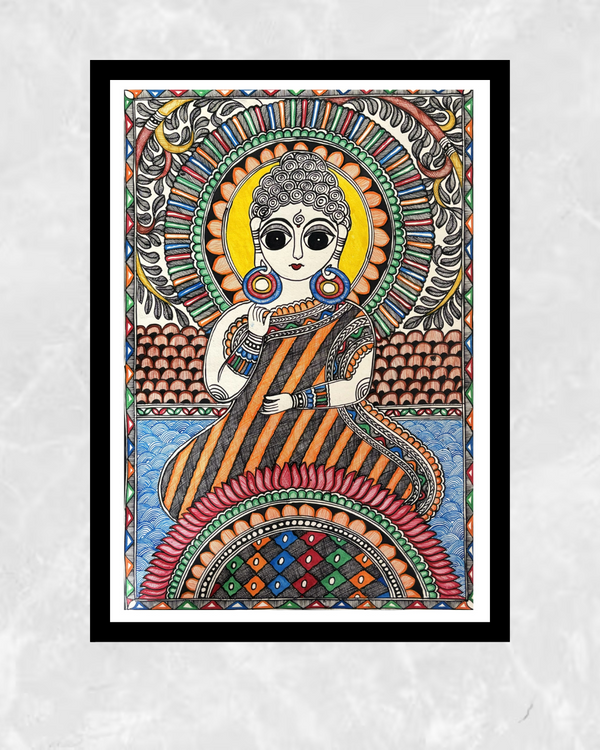 Bhagwan Buddha Madhubani painting