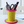 Golden grass art yellow pink pen holder/decorative container