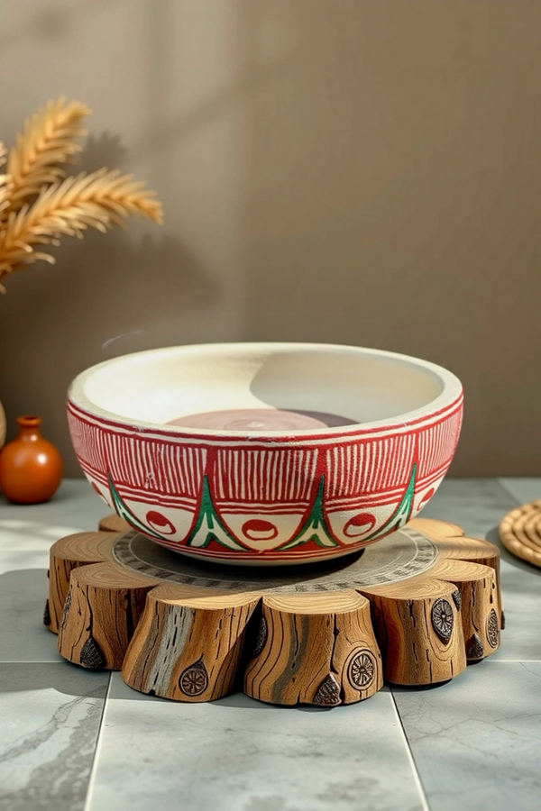 Madhubani Painted Wooden Kathauti