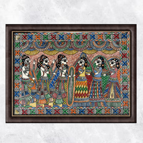 Madhubani Painting Ram Sita Jaymal