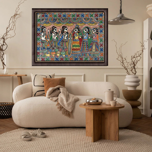 Madhubani Painting Ram Sita Jaymal