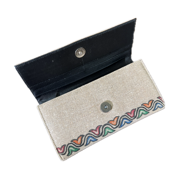 Madhubani Painted Handmade Rectangular Clutch Bag